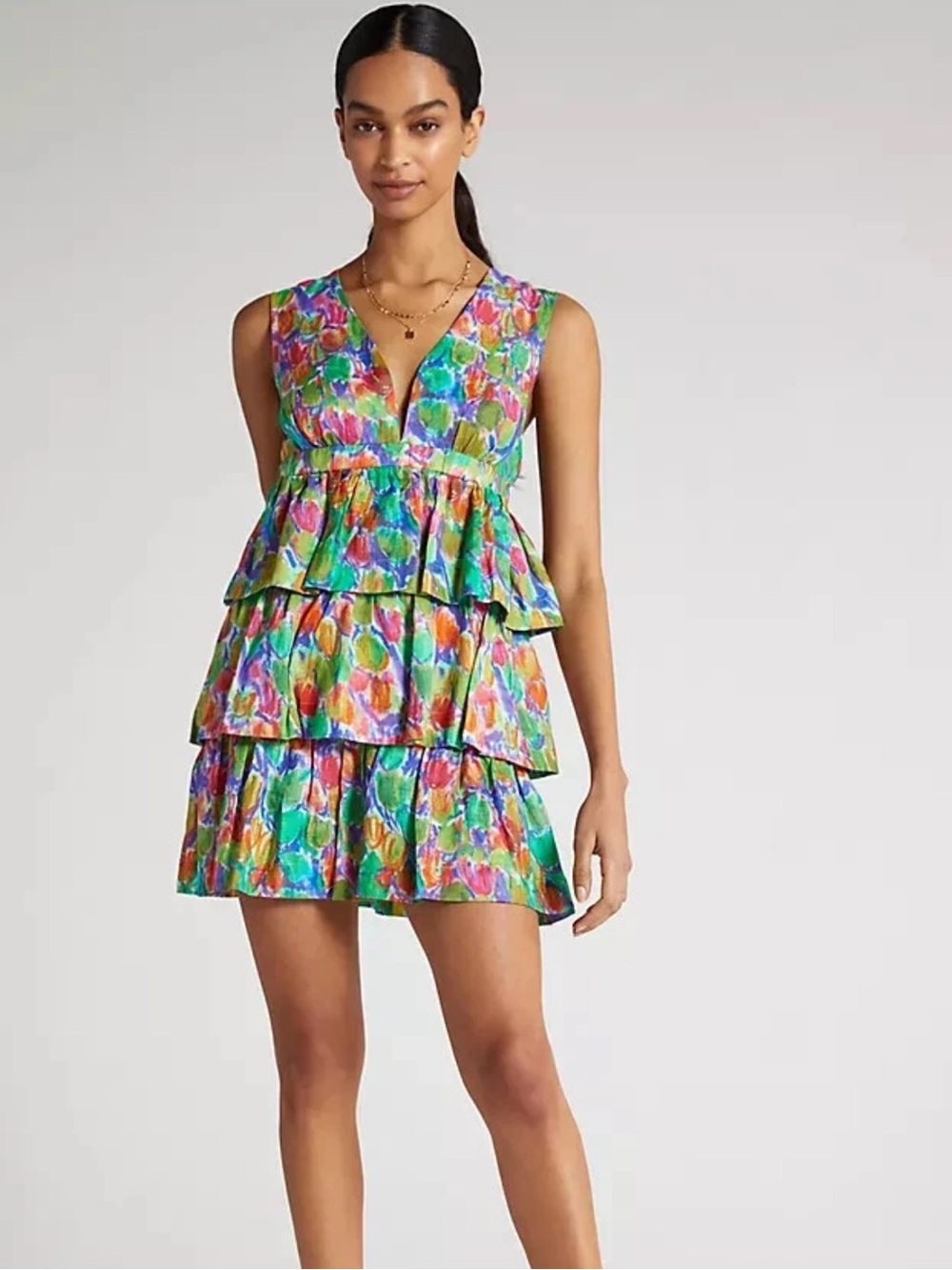 Anthropologie Mini Dress Multicolor Size S